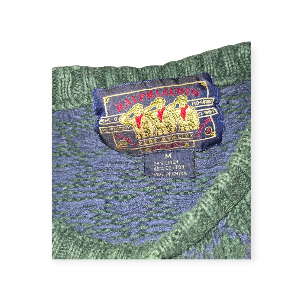 80s Ralph Lauren Chaps Men's Crewneck Sweater - Picture 9 of 12